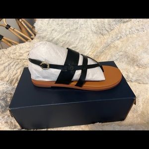 Size 8.5B, Cole Haan Finley Grand Sandal, Black Leather